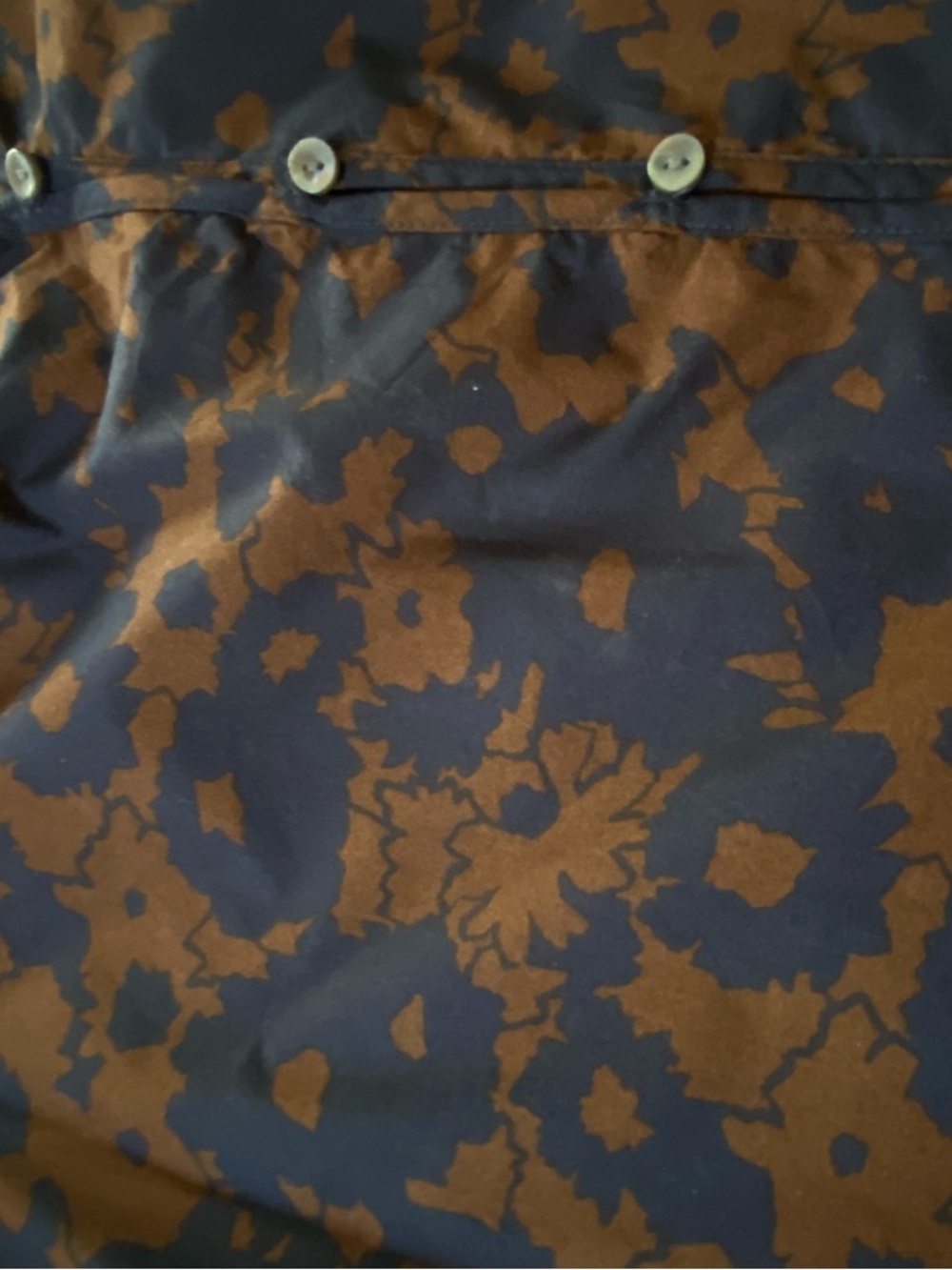 Time and Tru Navy and Brown Floral Boho Cottagecore Button-Down Blouse Size M - Picture 15 of 15